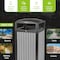 Alpine Industries 40 gal Rectangular Outdoor Can, Grey, Steel + Plastic wood, 21.26 in ALP471-40-WD-GRY - alternate 2